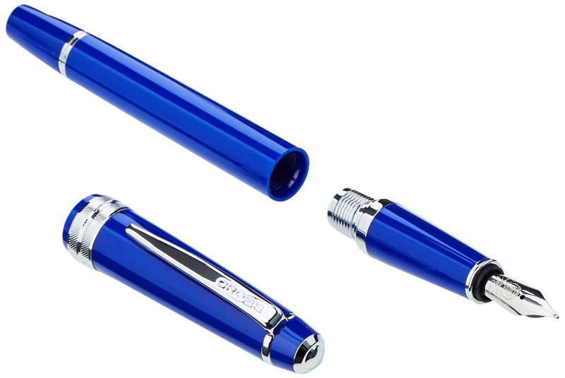 Cross Bailey Light Polished Resin Refillable Fountain Pen,Medium Nib, Includes Premium Gift Box - Blue - Image 2